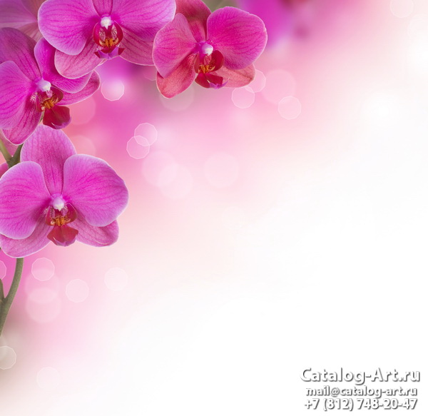 картинки для фотопечати на потолках, идеи, фото, образцы - Потолки с фотопечатью - Розовые орхидеи 94